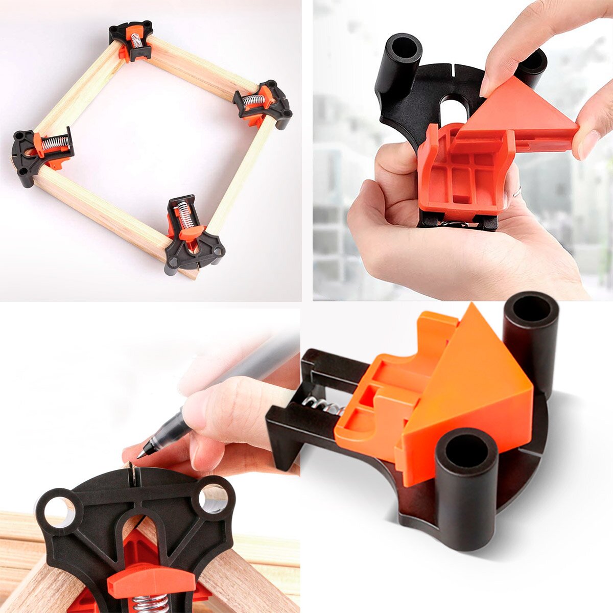 Stahlwerk corner tensioner 4er set 60 ° | 90 ° | 120 ° angle tensioner | Angle clamp | Angle clamps | Frame tensioner | Corner clamp | Corner tensioner for aligning and fixing