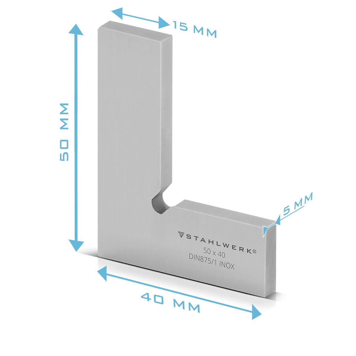 Planta de acero Ángulo plano 90 ° Conjunto de 6 partes DIN 875/1 Ángulo de control / cerrajero / ángulo de bloqueo / ángulo de impacto / ángulo de precisión Hecho de acero inoxidable