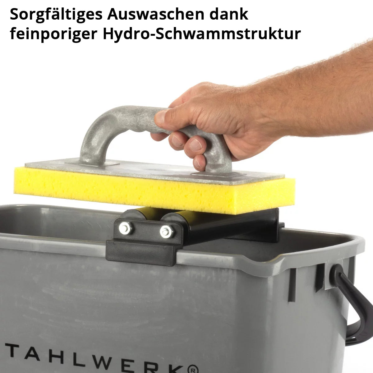 Steelworks tile wash set Pro | 5-part tiler washing set | Professional tile washing set with 24 liters of bucket | Tile washboard | Ribbon board | Tile cleaning | Perfect tiles