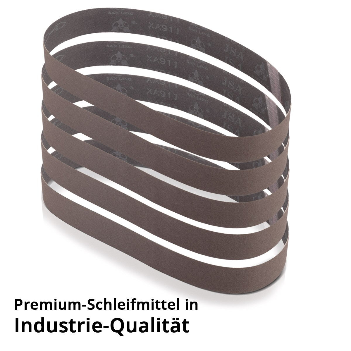 Steelwork grinding tape 5-Set with P180 grain size 40 x 760 mm universal sanding paper | Tissue grinding tapes | Grinding agent for pipe tape grinder, tape grinder and grinding devices