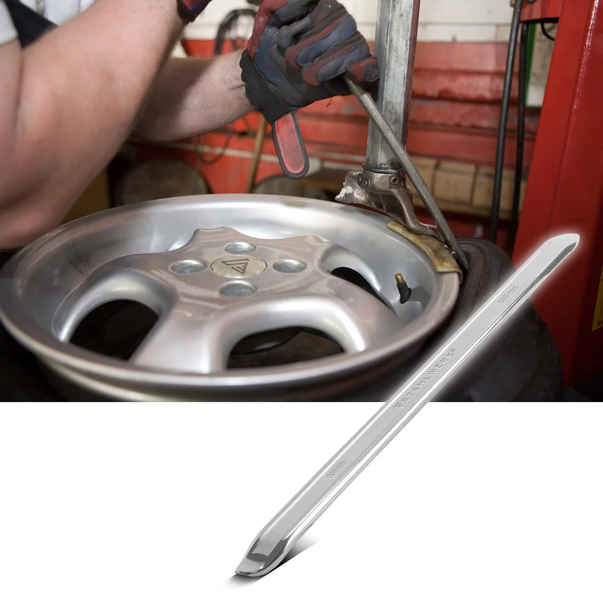 STAHLWERK LEVER IRON 4ER SET 500 | 600 | 700 | Ironia pneumatico da 800 mm per veicoli | Assembly Iron | Leva di assemblaggio | Ironia del gruppo pneumatico | Leva per pneumatici in acciaio di manganese cromatico per il cambio di pneumatici