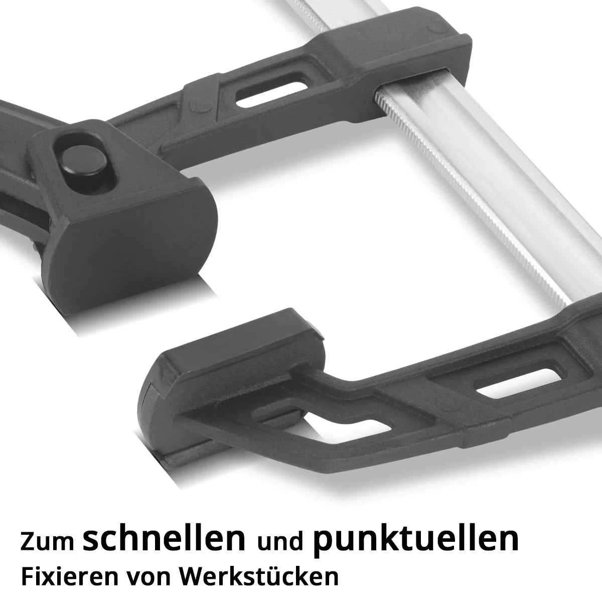 Steelwork 3 x lever clamp 80x100 mm | powerful clamping clamp with 100 kg of pressure power | Quick tensioner for precise fixing of workpieces | Stable compound with span 100 mm, clamping depth 80 mm
