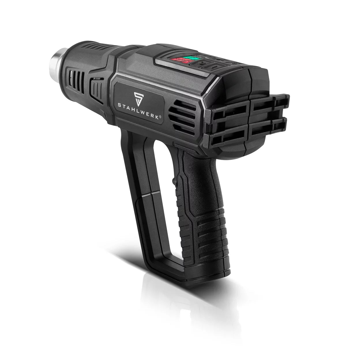 STAHLWERK HP-2000 PRO 2.000 Watt starke Heissluftpistole und Heissluftfön bis 600 Grad mit LED-Display und Digitalsteuerung | Heissluftgebläse zum Schweissen, Löten, Schrumpfen