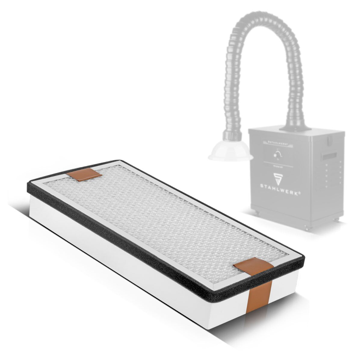 Filtre HEPA moyen Stahlwerk pour l'aspiration de fumée FE-210 ST Filtre de remplacement | Filtre à air | Filtre de particules pour le système d'aspiration | Absorbeur de fumée | Déduction de fumée | Soudage de la fumée et aspiration à la soudure