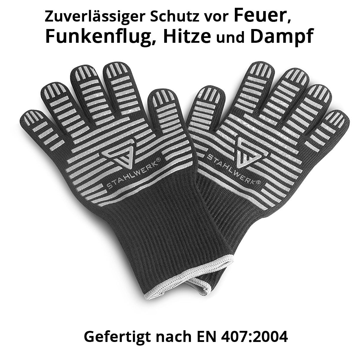 Guantes resistentes al calor de Steelworks de hasta 800 ° C EN 407: 2004 FUEGO -Guantes de protección térmica a prueba de calor | Zapatos térmicos | Guantes de trabajo hechos de tela aramida robusta