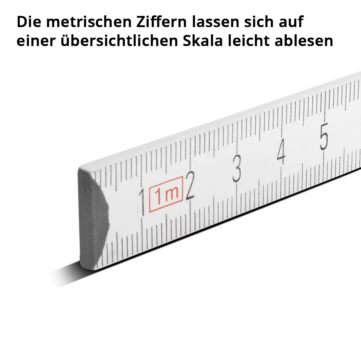 STAHLWERK Zollstock 1 Meter präziser Holz-Gliedermaßstab | Meterstab | Maßstab | Maßband | Metermaß mit gut ablesbaren metrischen Ziffern