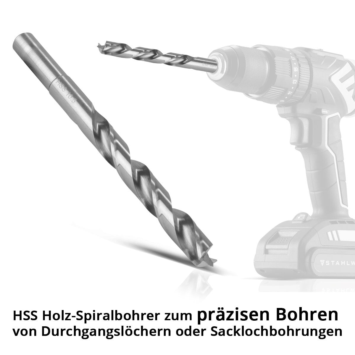 Acciaio HSS Drill a spirale in legno 25 Set 1-13 mm DIN 338 Drill di legno | Drill HSS | Bohrer Set | Set di trapani con bordi affilati e punta di centraggio per buchi precisi