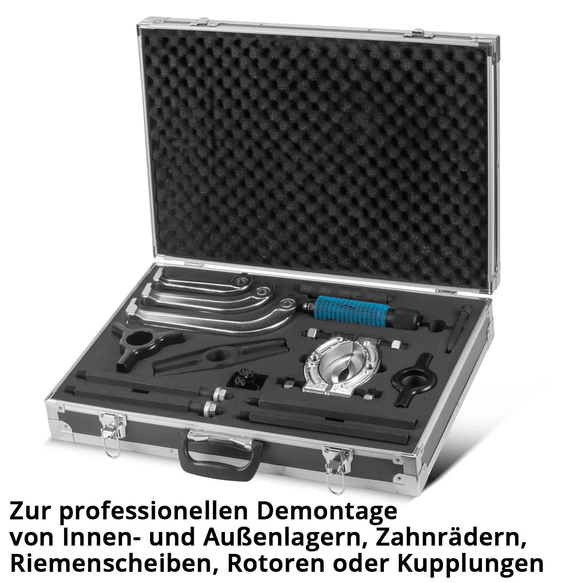 STAHLWERK Hydraulischer Universal-Abzieher mit 10t Zugkraft Lagerabzieher | Spezial-Werkzeug zur Demontage von Innen- und Außenlagern, Zahnrädern, Riemenscheiben, Rotoren und Kupplungen
