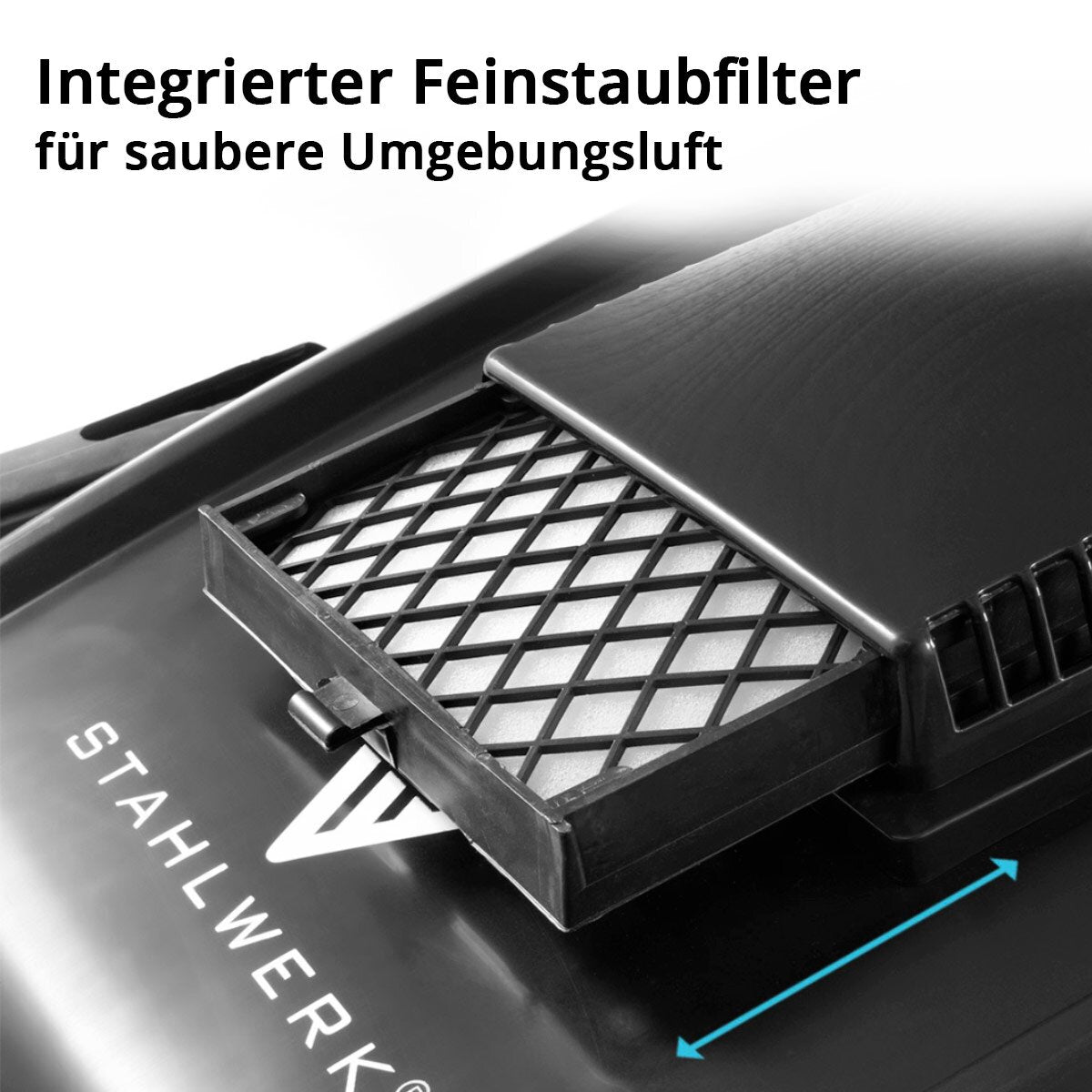 STAHLWERK Kehrmaschine SL-35 ST mit 1000 mm Kehrbreite und 55 l Fassungsvermögen, Handkehrmaschine / Bodenkehrmaschine mit doppeltem Bürstenkopf
