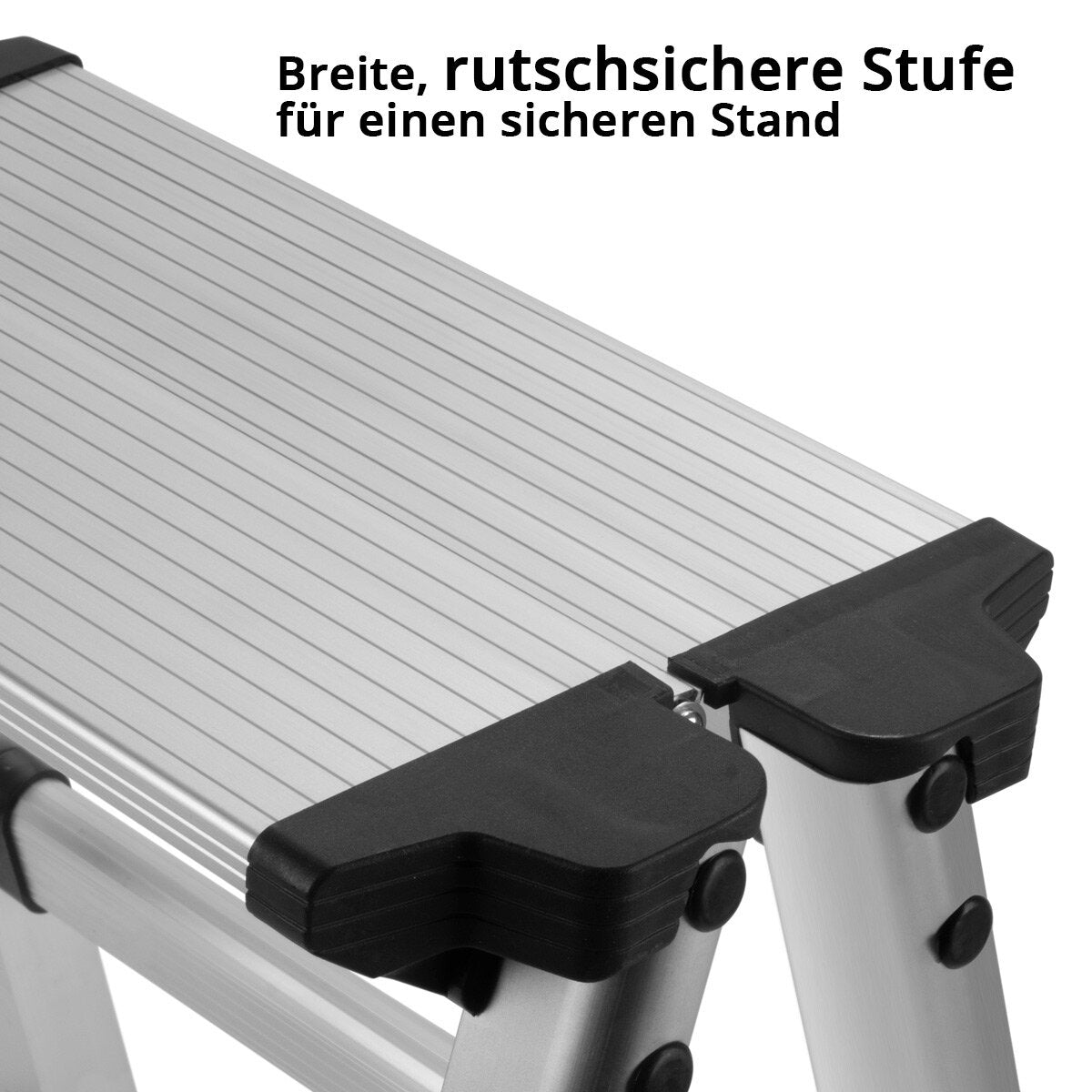 Steelworks pliage étape KT-1 St avec une capacité de charge de 120 kg Conductor d'aluminium | Conducteur pliant | Chef d'orchestre commercial | Schemel | Tabourets avec un niveau sans glissement