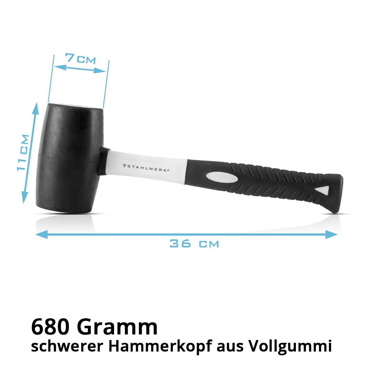 Steelworks Hammer 4 Set con Klauenhammer, Maurerhammer, Latthammer e Rubber Hammer
