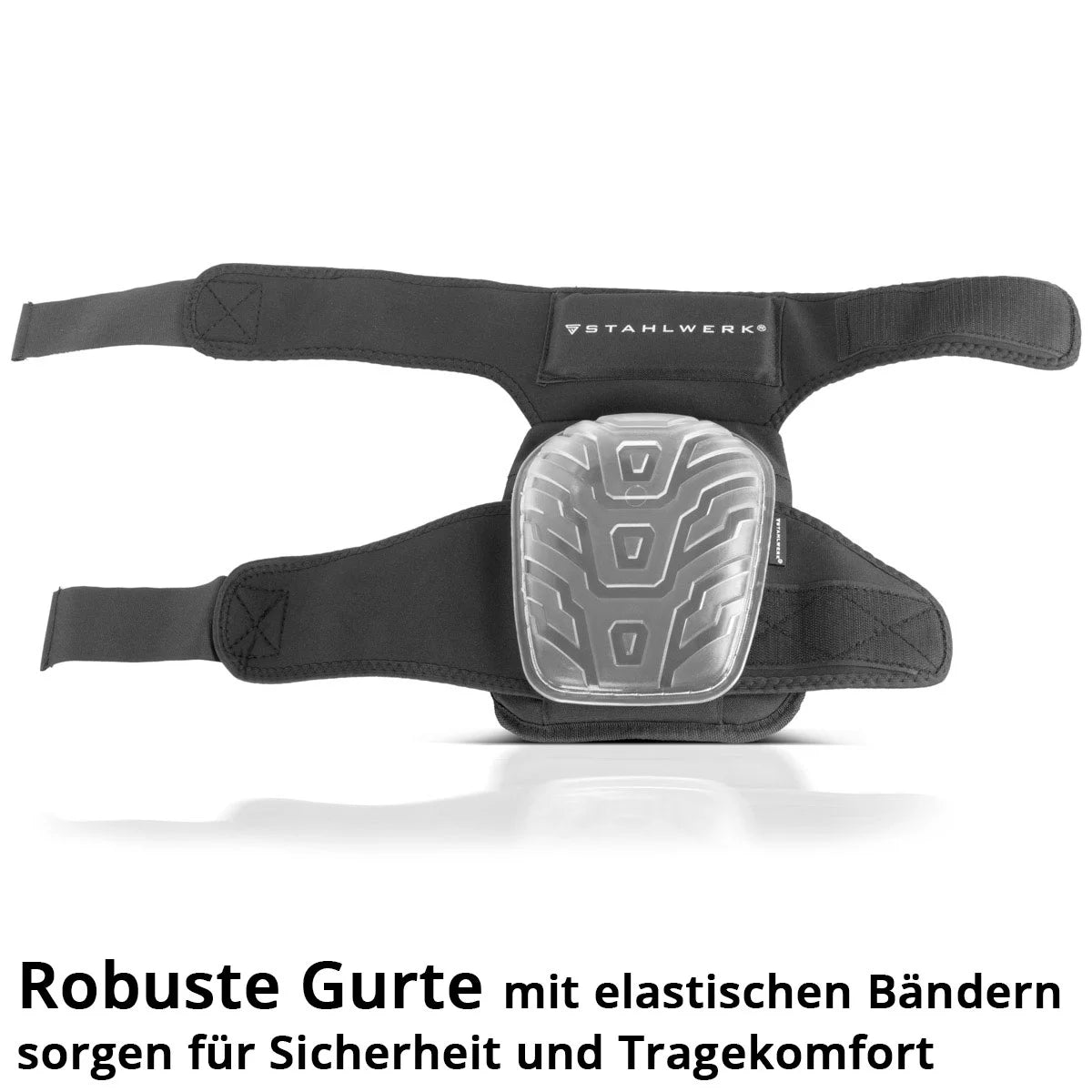 STAHLWERK Profi Knieschoner | Knieschützer | Kniepolster formstabil, hochbelastbar und abriebfest mit hohem Tragekomfort