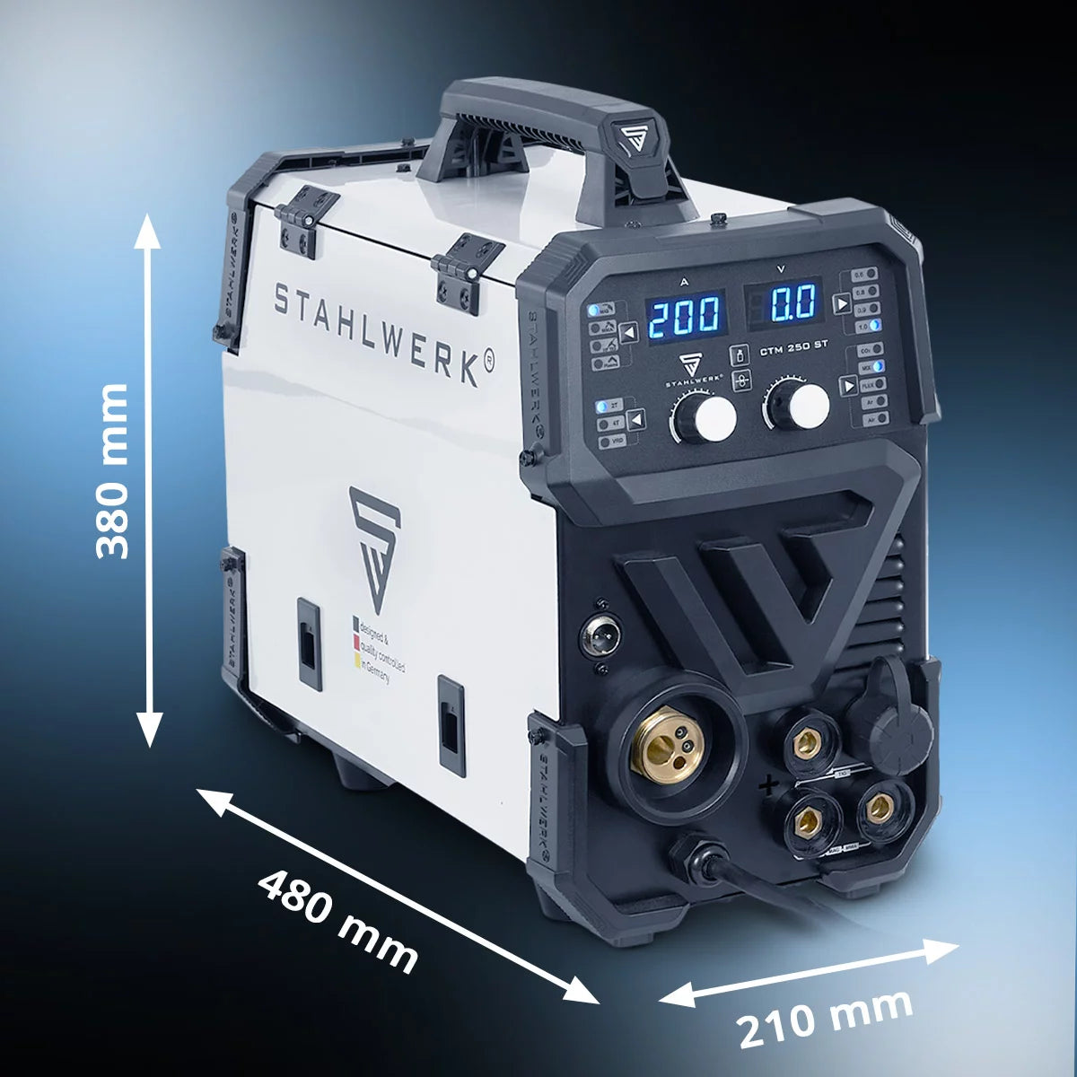 Poste à souder combiné STAHLWERK CTM-250 ST TIG + MIG/MAG + MMA/ARC + CUT/Plasma avec fonction plasma 200 A et 45 A