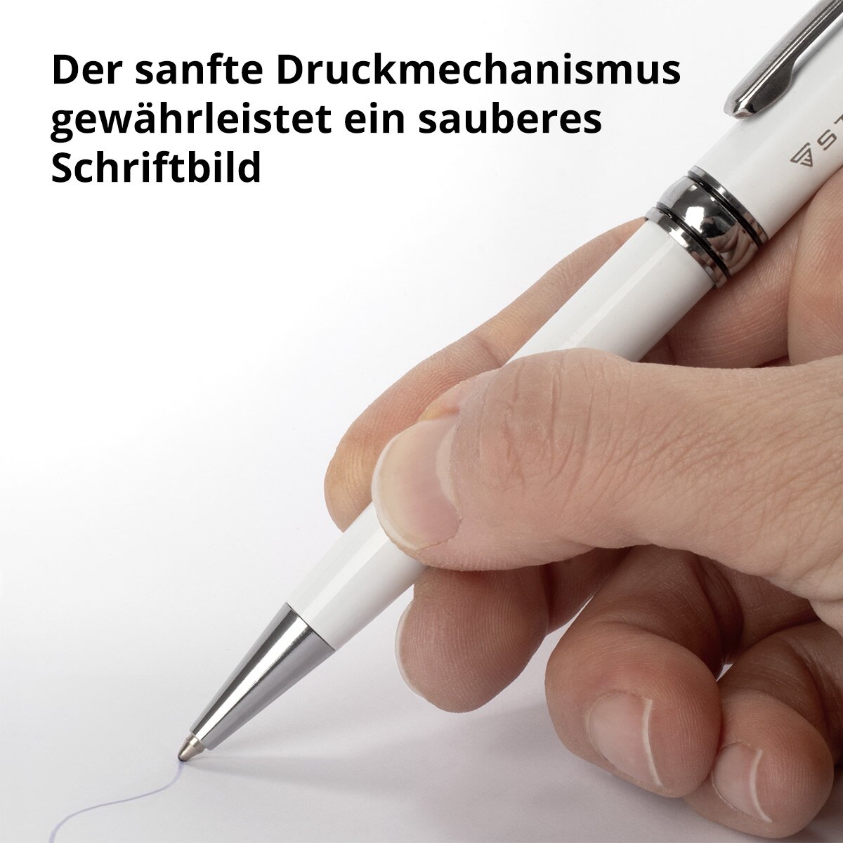 Pen Steelworks Ballpoint avec gravure à bille de bille de gravure | Carte | Kuli | Machine d'écriture avec un clip de maintien et un emballage cadeau noble
