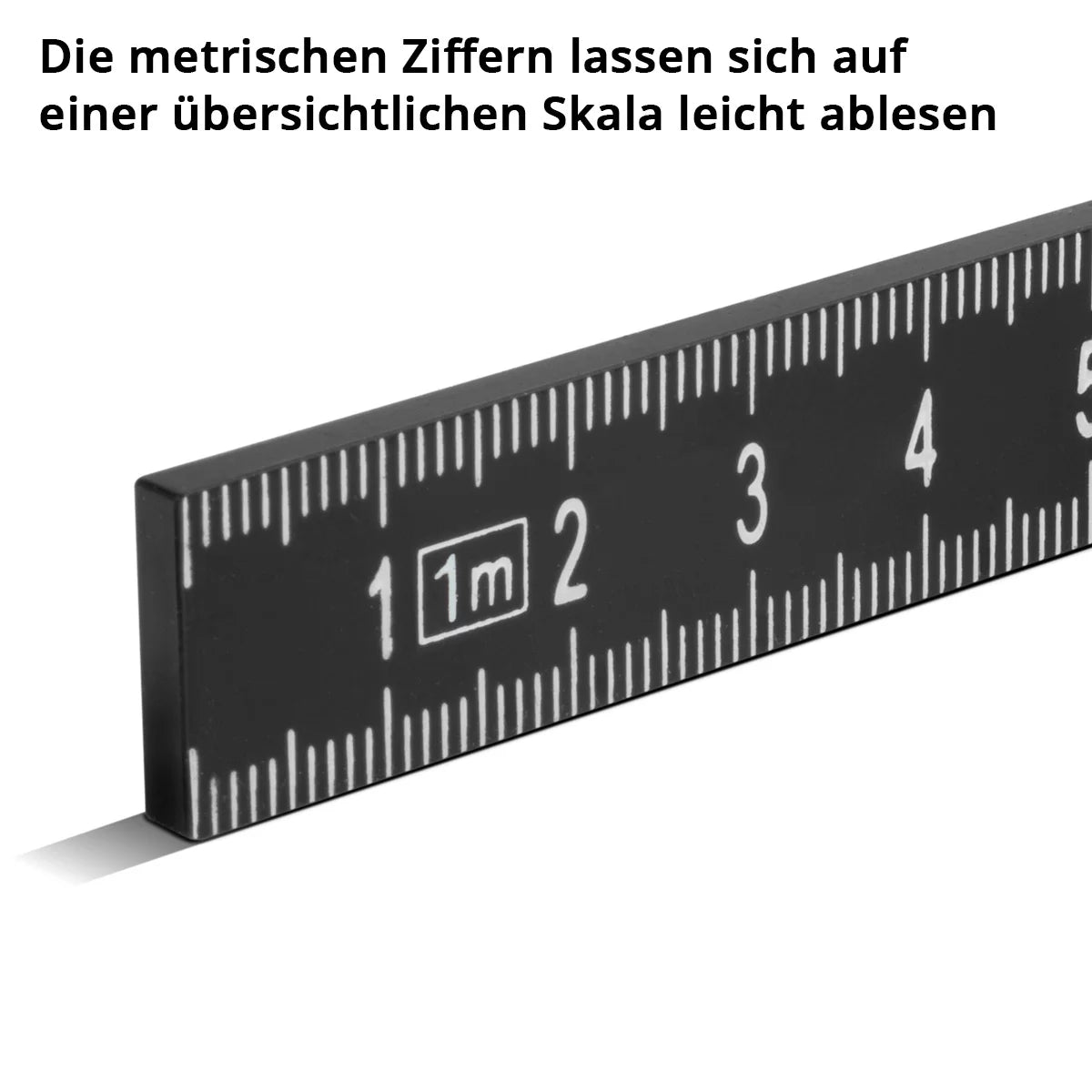 STAHLWERK Zollstock 1 Meter präziser Kunststoff-Gliedermaßstab | Meterstab | Maßstab | Maßband | Metermaß mit gut ablesbaren metrischen Ziffern