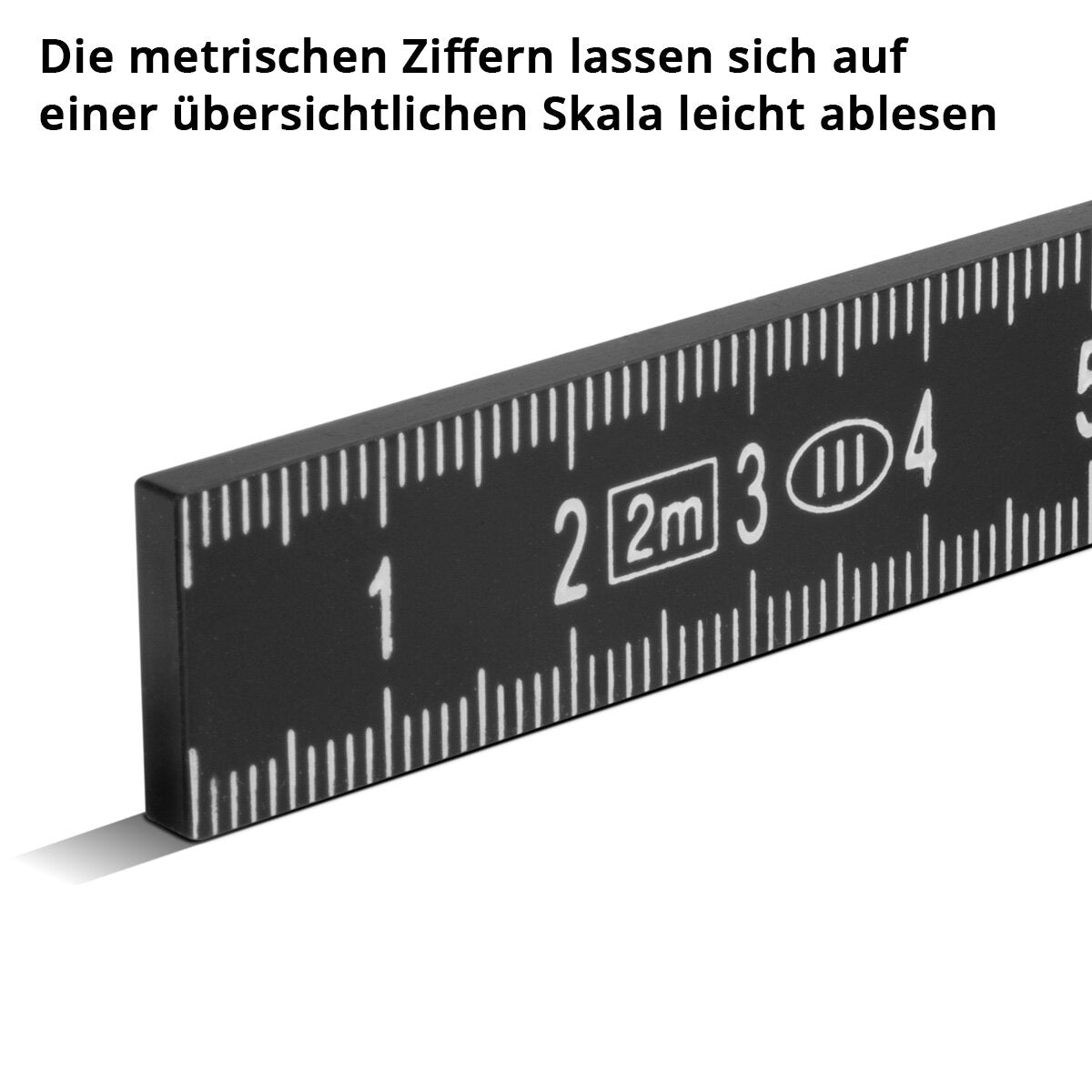 Stahlwerk Zollstock 2 meters of precise plastic structure | Mäntstab | Scale | Tale tape | Meter measure with easy -to -read metric digits