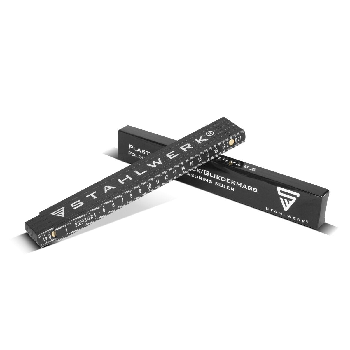 Stahlwerk Zollstock 2 meters of precise plastic structure | Mäntstab | Scale | Tale tape | Meter measure with easy -to -read metric digits