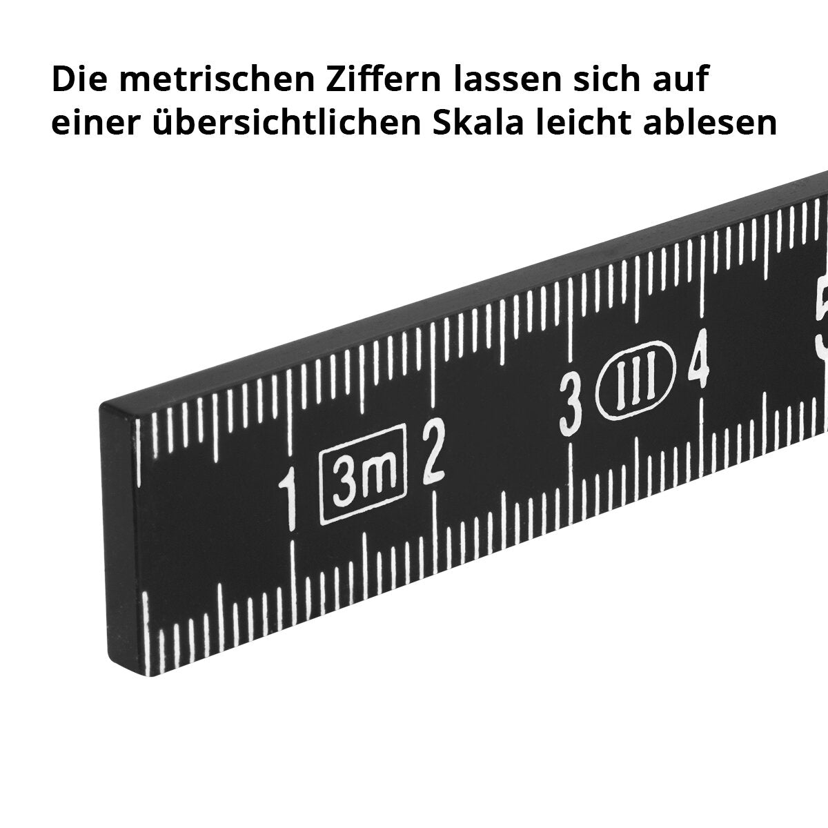 Stahlwerk Zollstock 3 metri di precisa struttura in plastica | Mäntstab | Scala | Tale Tape | Misura del metro con cifre metriche facili da