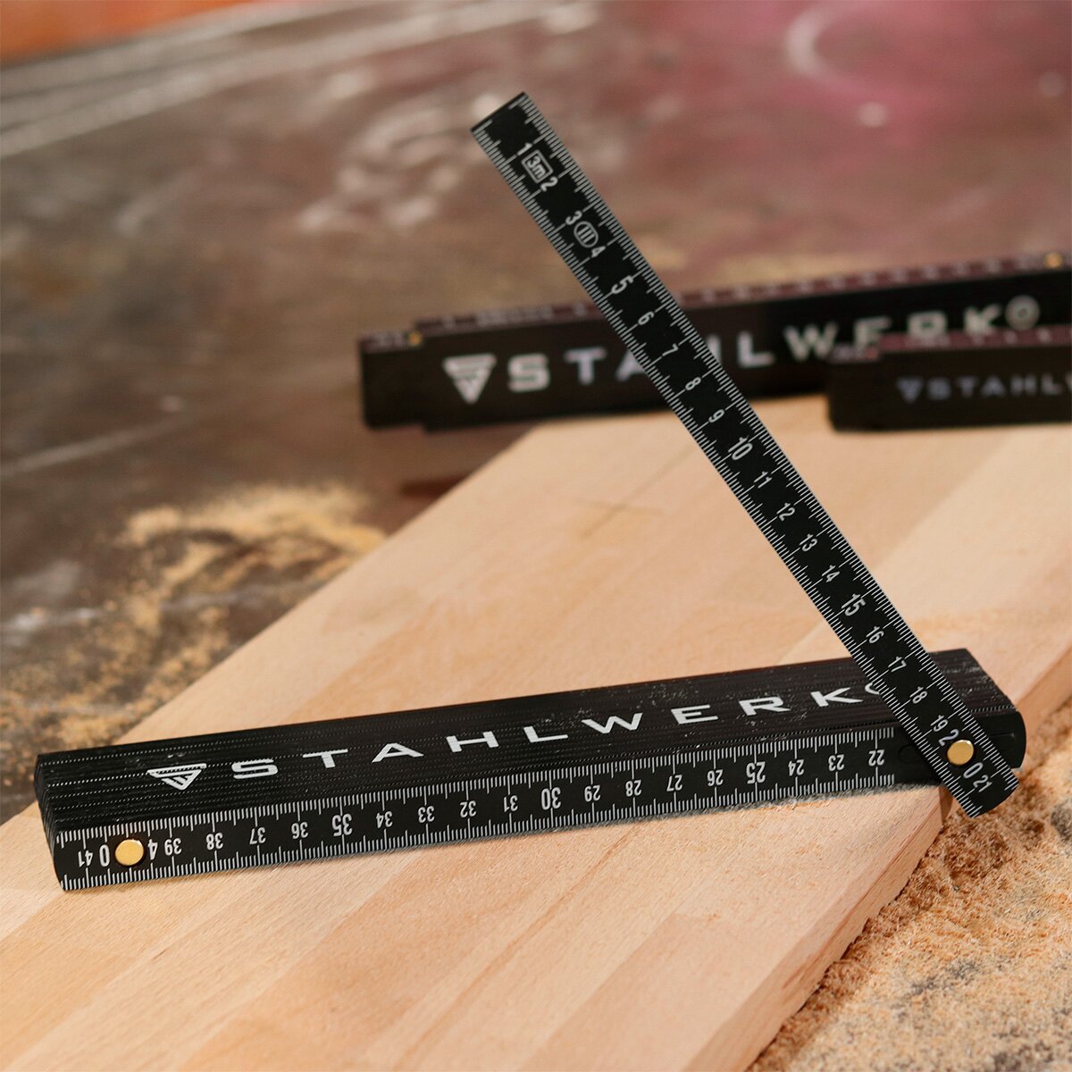 Stahlwerk Zollstock 3 metri di precisa struttura in plastica | Mäntstab | Scala | Tale Tape | Misura del metro con cifre metriche facili da