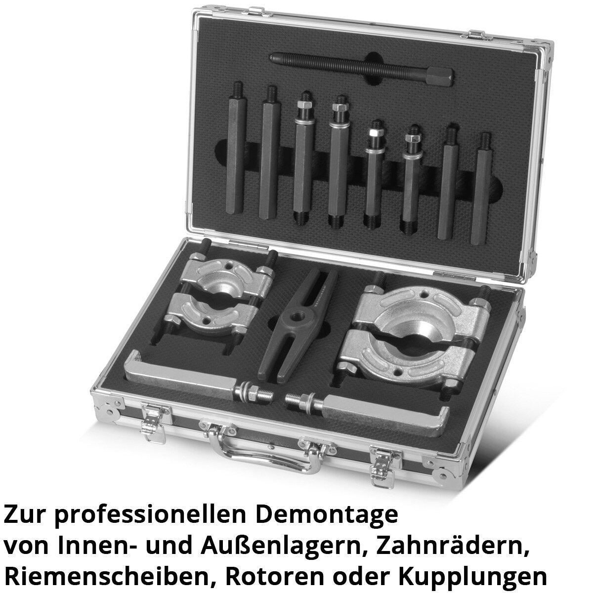 Stahlwerk Lager Puller Set Phrase Turler en 14 parties | Outil spécial pour le démontage professionnel des roulements, des vitesses, des sangles, des rotors ou des accouplements intérieurs et extérieurs