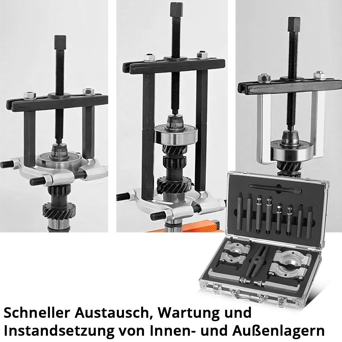 Stahlwerk Lager Puller Set Phrase Turler en 14 parties | Outil spécial pour le démontage professionnel des roulements, des vitesses, des sangles, des rotors ou des accouplements intérieurs et extérieurs