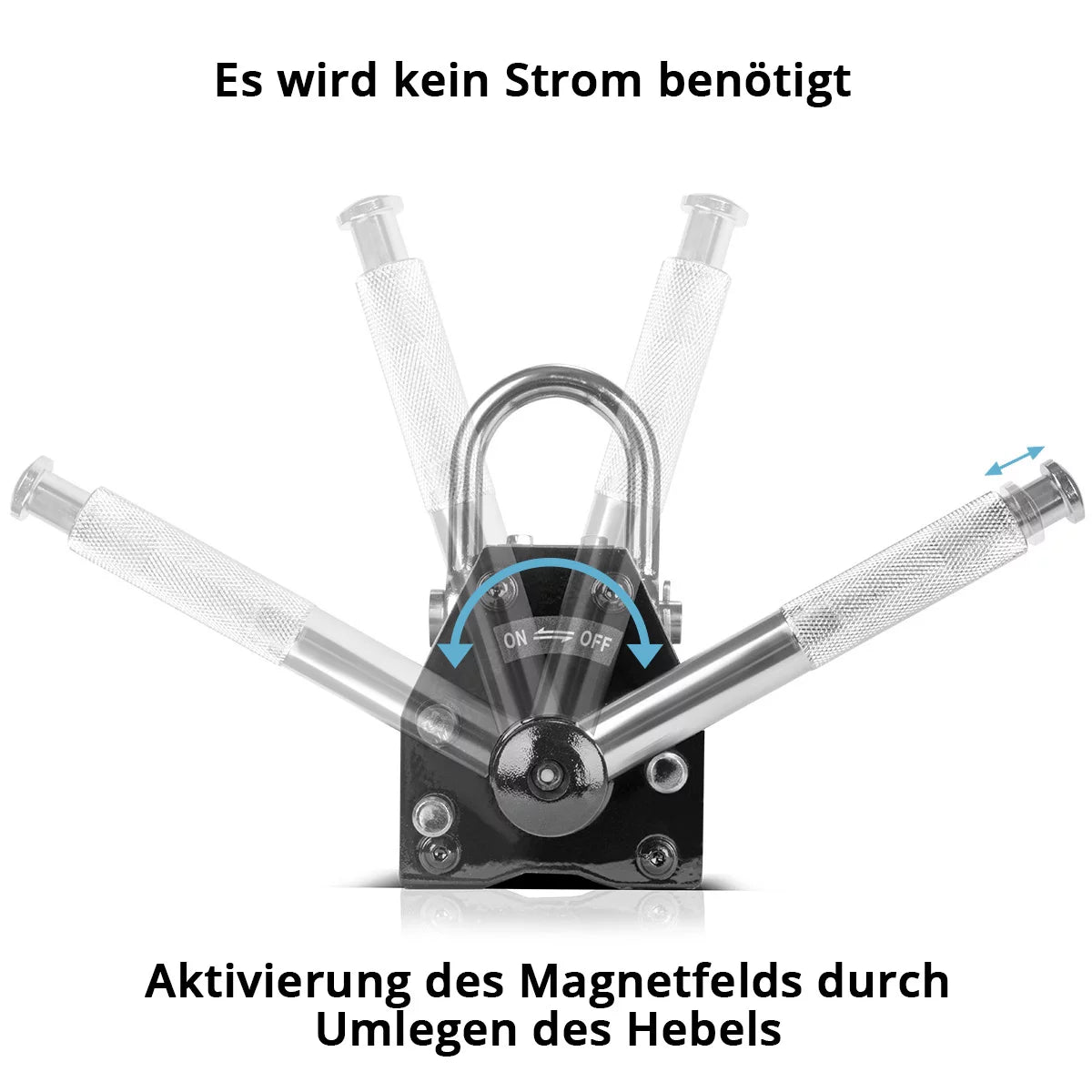 Steelwork Lasting magnet with 100 kg / 220 LBS load capacity and 350 kg / 771 LBS tract force hand -controlled crane magnet | Magnetlifter | Hebemagnet