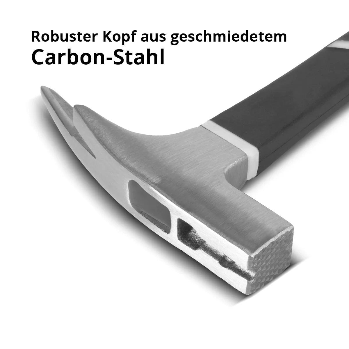 Steelworks Latthammer fatto in acciaio a carbonio forgiato | Hammer robusto artiglio con manico in fibra di vetro non slip | Zimmermannshammer | Martello roofer | Martello in fibra di vetro
