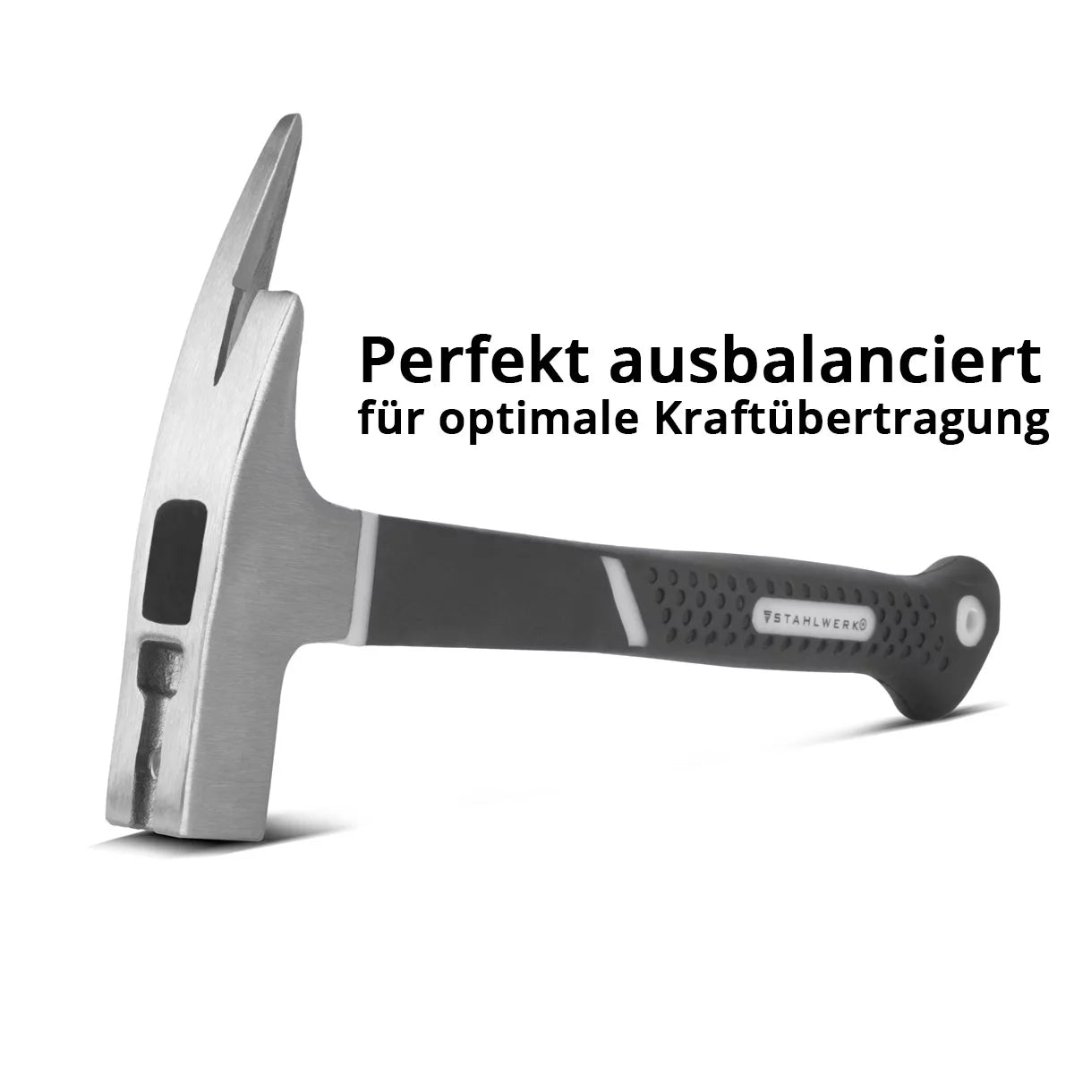 Steelworks Latthammer fatto in acciaio a carbonio forgiato | Hammer robusto artiglio con manico in fibra di vetro non slip | Zimmermannshammer | Martello roofer | Martello in fibra di vetro
