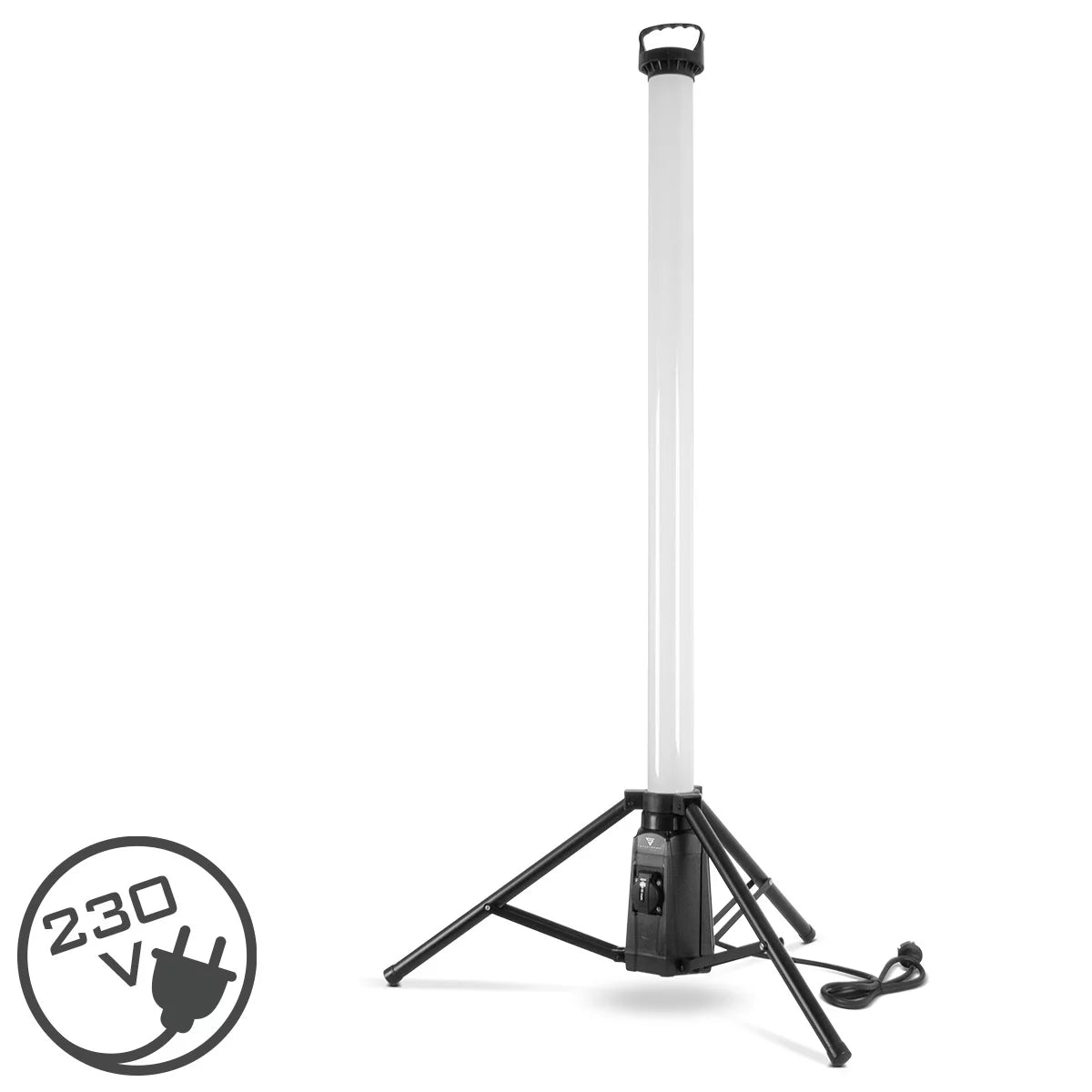 STAHLWERK كشاف إضاءة LED 360° لبناء الأبراج TBS-100 ST | 100 واط | 7,500 لومن | لون ضوء النهار 5,000 كلفن | IP44 | مقبس إضافي 230 فولت | ضوء عمل LED قوي
