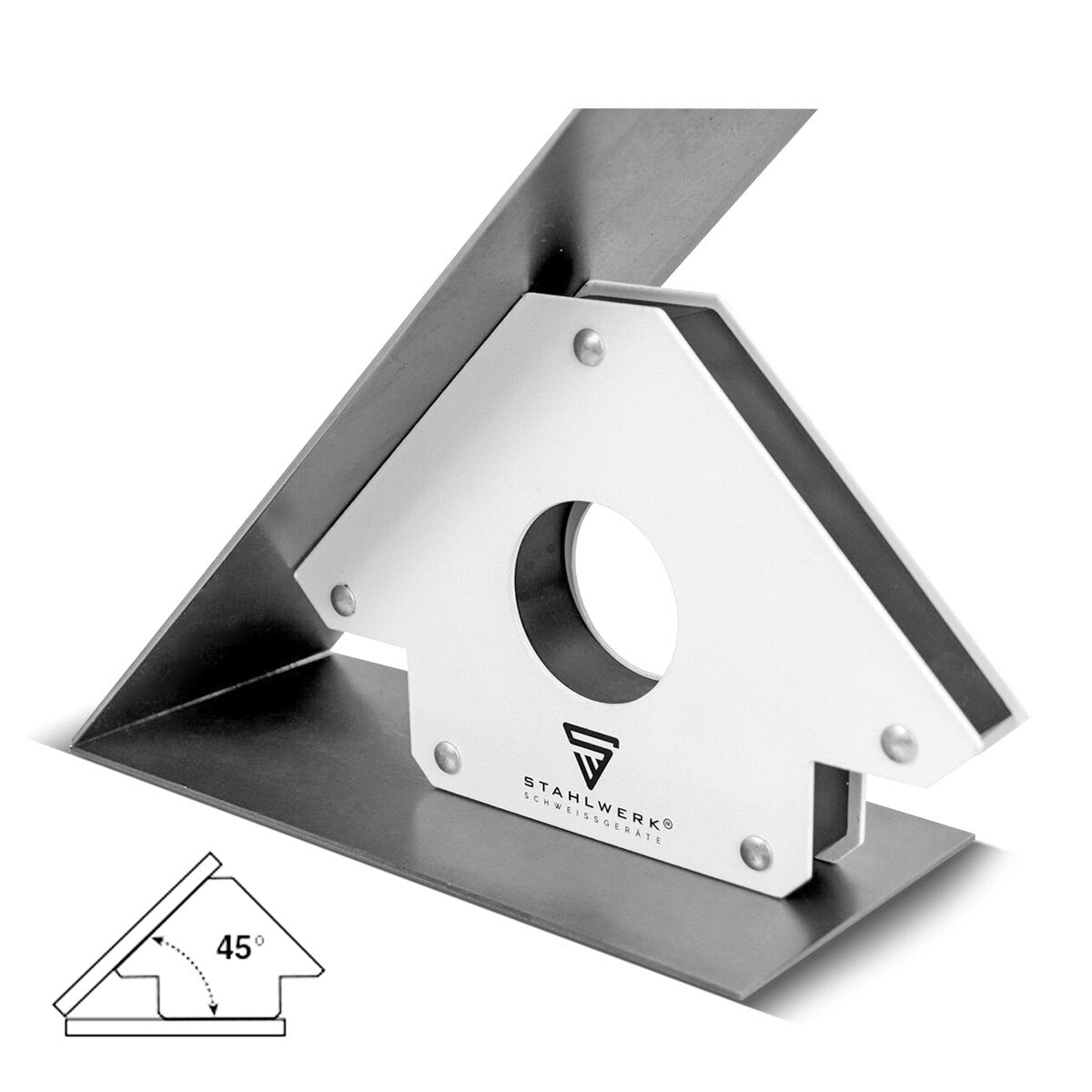 Steelwork 3 × ángulo de ángulo magnético ángulo de soldadura 11.3 + 22.6 + 34 kg / 25 + 50 + 75 lbs