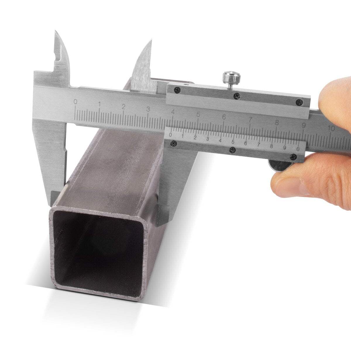 STAHLWERK Messschieber 0-150 mm DIN 862 Schieblehre / Messlehre aus gehärtetem Carbon-Stahl für Außen-, Innen- und Tiefenmaß