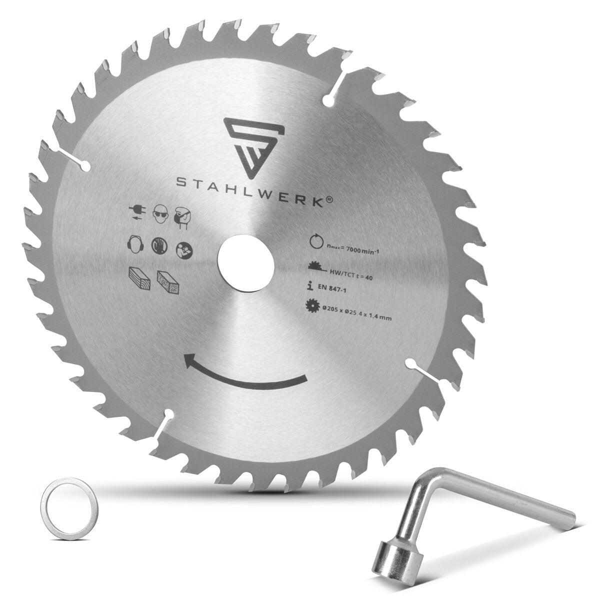 STAHLWERK Metall-Trennsäge MT-205 ST Kappsäge | Gehrungssäge | Metallsäge mit 1.200 W und 5.000 U/min zum professionellen Schneiden von Stahl, NE-Metallen, Eisen- und Guss-Profilen