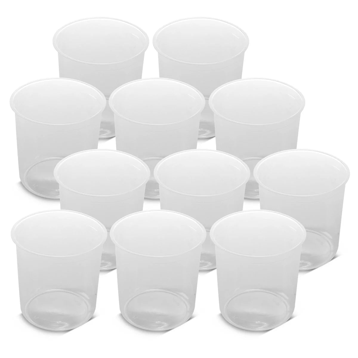 Stahlwerk Mischbecheret 25 partes para usar en pistolas de pintura | Falta de mezclador | Mezclador de color | 650 ml de taza de medición desechable para mezclar y aplicar pinturas