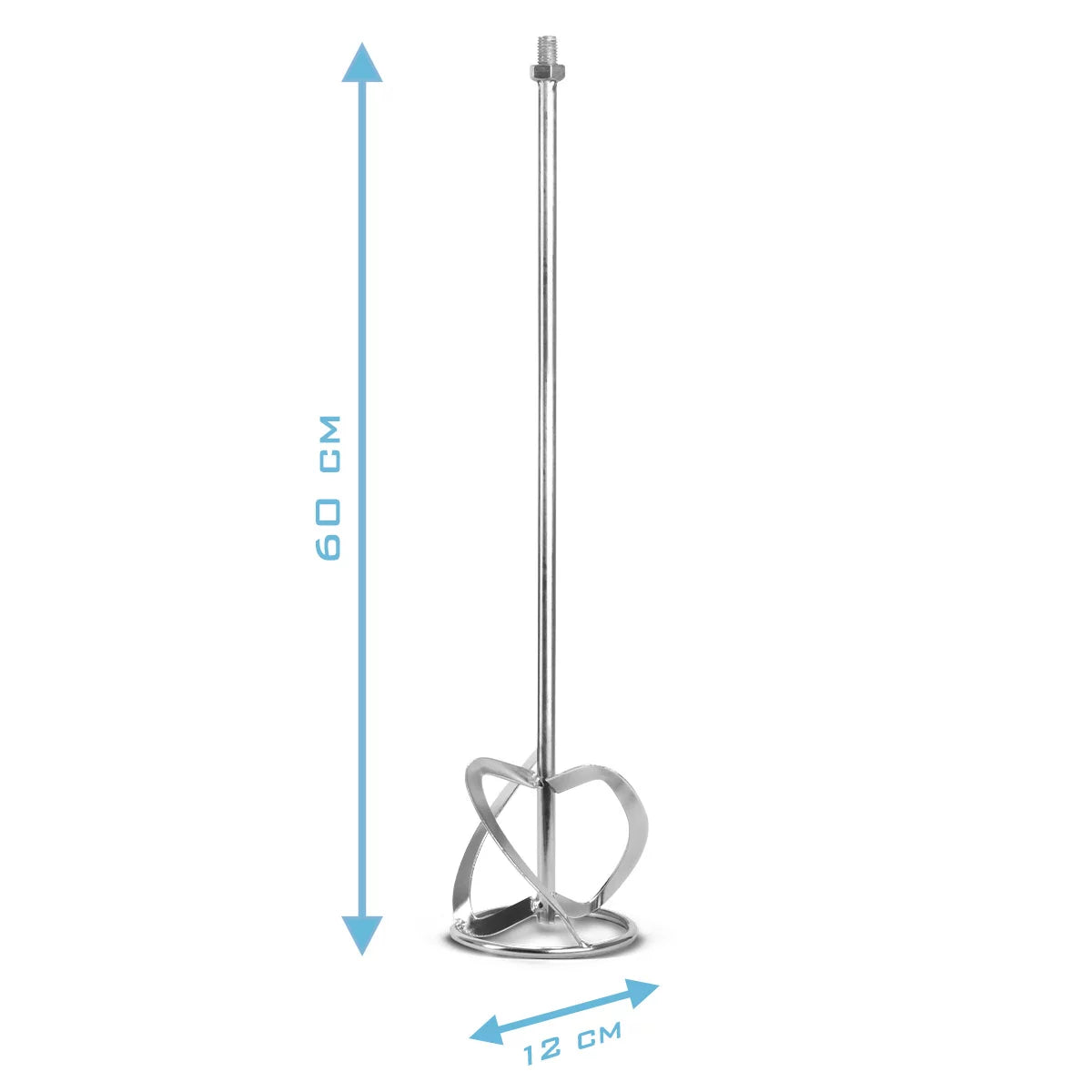 STAHLWERK Rührwerk RW-1200 ST | 1.200 W und 850 U/min | Elektrischer Mörtelrührer mit Zusatz-Quirl 120 x 600 mm | Drehzahlregelung und Sicherheitsschalter | Betonrührer | Farbrührer | Farbmischer