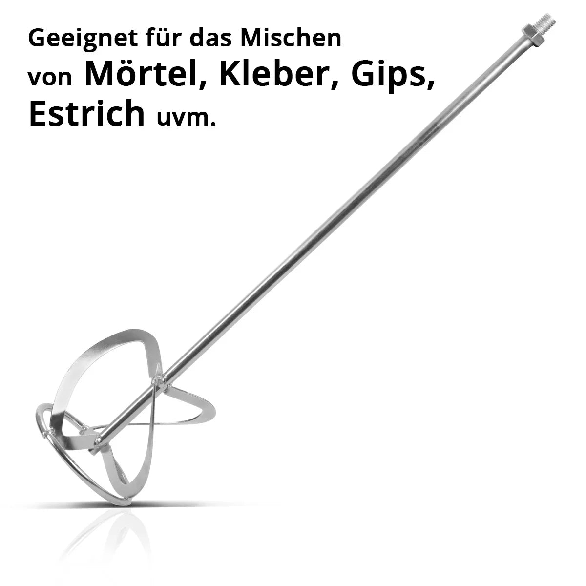 STAHLWERK Rührwerk RW-1200 ST | 1.200 W und 850 U/min | Elektrischer Mörtelrührer mit Zusatz-Quirl 120 x 600 mm | Drehzahlregelung und Sicherheitsschalter | Betonrührer | Farbrührer | Farbmischer