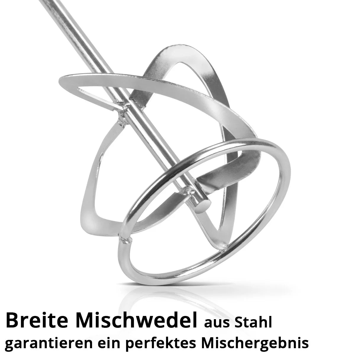 STAHLWERK Rührwerk RW-1200 ST | 1.200 W und 850 U/min | Elektrischer Mörtelrührer mit Zusatz-Quirl 120 x 600 mm | Drehzahlregelung und Sicherheitsschalter | Betonrührer | Farbrührer | Farbmischer
