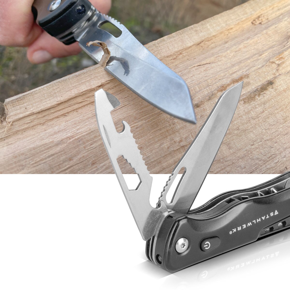 Steelwork Multi -tool / multifunctional tool / hammer ax / survival kit with pocket knife LED flashlight screwdriver set