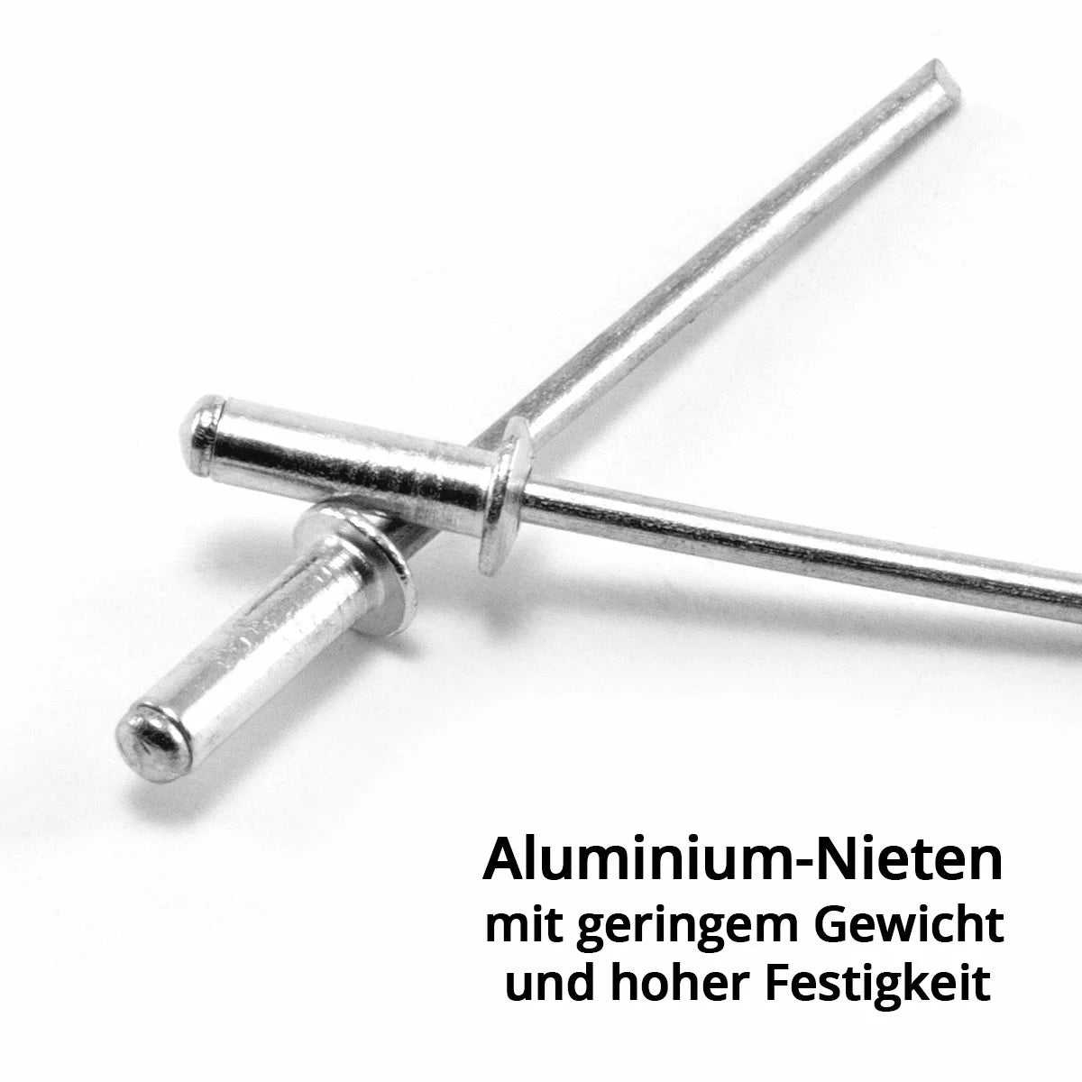 Acciaio in acciaio Rivet da 1000 parti di rivetti ciechi impostati in una pratica scatola di plastica | Rivet realizzati in alluminio in 4 dimensioni diverse | Rivet pop per l'uso con Nietziers