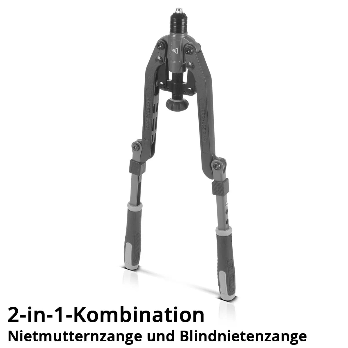 Steel mill rivet nut and blind riveting tongs set 85-part | versatile 2-in-1 rental pliers for setting blind rivets and rivet nuts | Multifunctional pliers in the practical case | High quality rivet tool including rivets and threaded corner