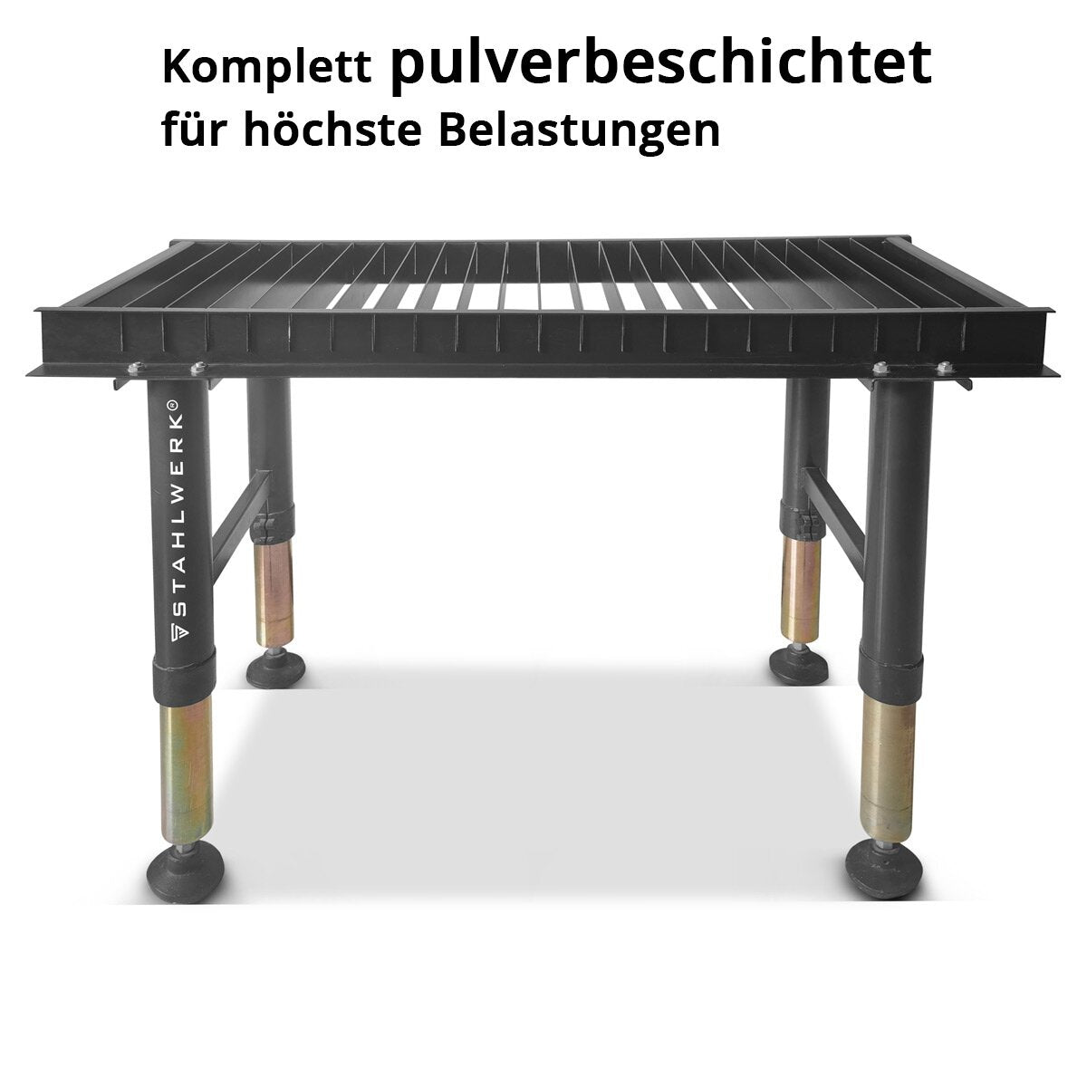 Tableau de coupe en plasma en acier PCT-1000 ST 1000 x 410 mm Plasmatique réglable de hauteur | Banque coupée enrobée de poudre pour la coupe de plasma professionnel