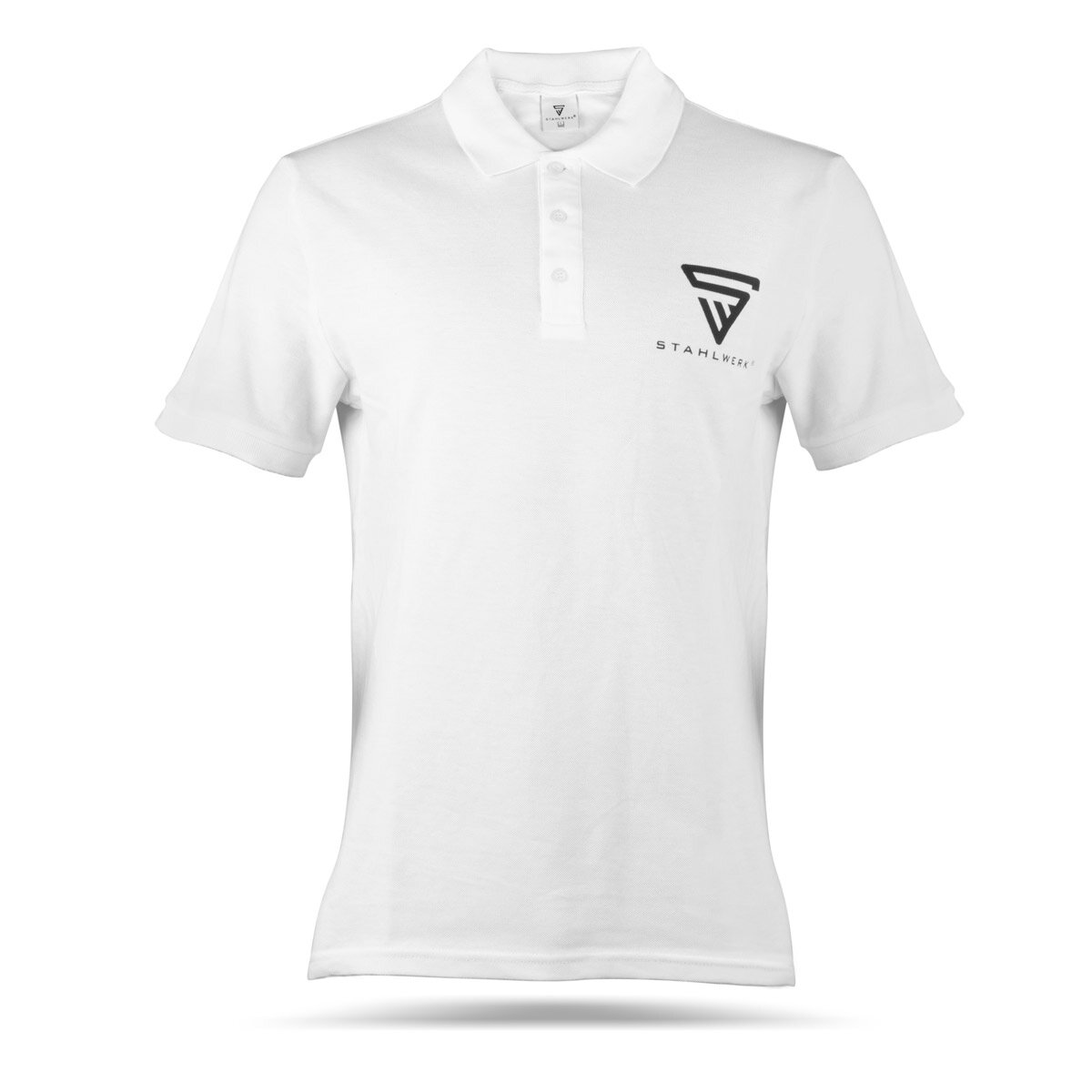 Polo Steelworks Taille xl Polo à manches courtes blanches avec imprimé logo en 100% coton
