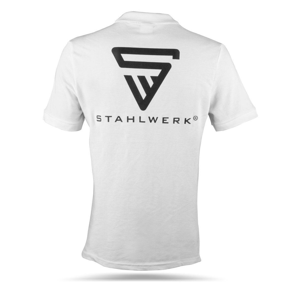 Polo Steelworks Taille xxl Polo à bras court blanc avec imprimé logo en 100% coton