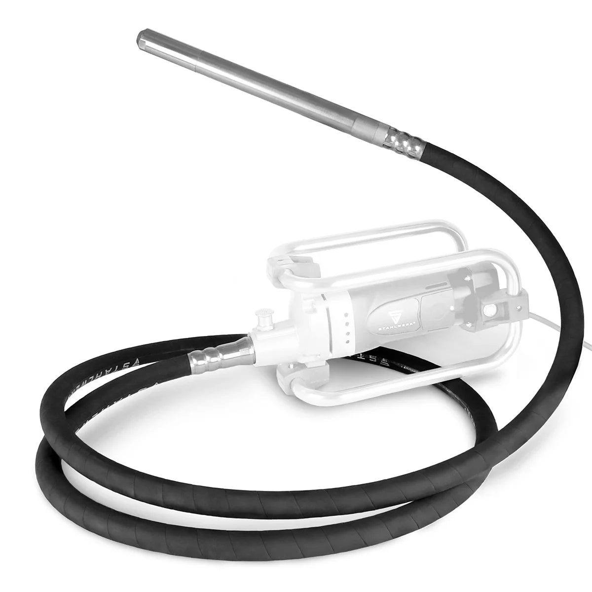 STAHLWERK vibrating bottle Ø 35 mm | 400 cm hose length | Internal vibrator with flexible shaft for electric concrete vibrators | Vibrating hose for concrete compactors, bottle vibrators and concrete vibrators