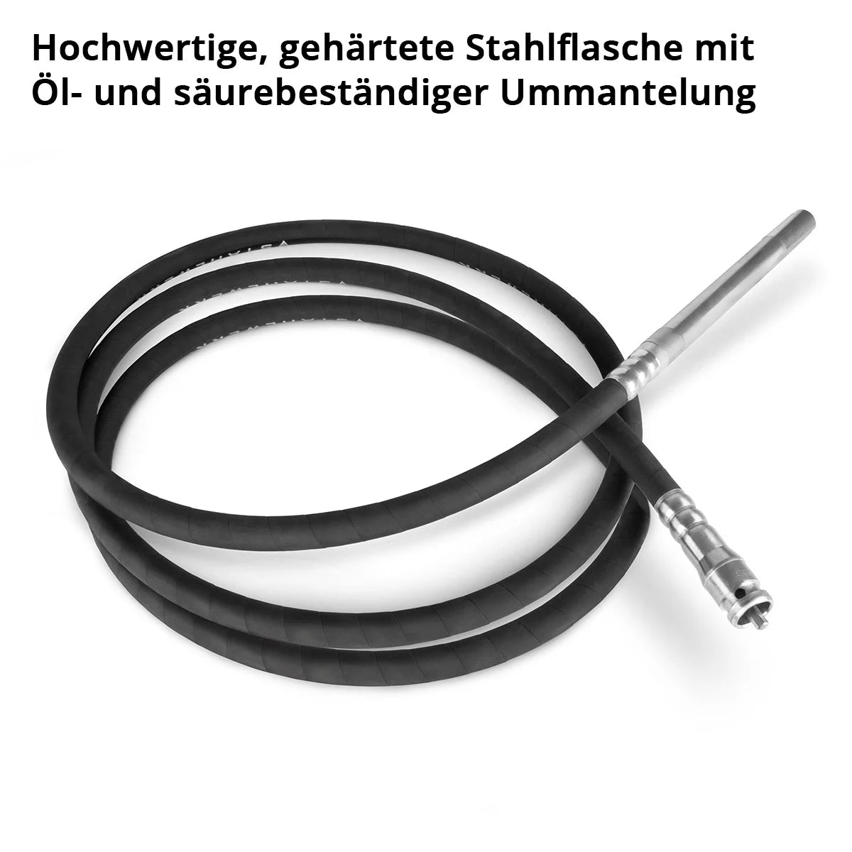 Bottiglia vibrante STAHLWERK Ø 35 mm | Lunghezza tubo 600 cm | Vibratore interno con albero flessibile per vibratori elettrici per calcestruzzo | Tubo vibrante per compattatori di calcestruzzo, vibratori a bottiglia e vibratori per calcestruzzo