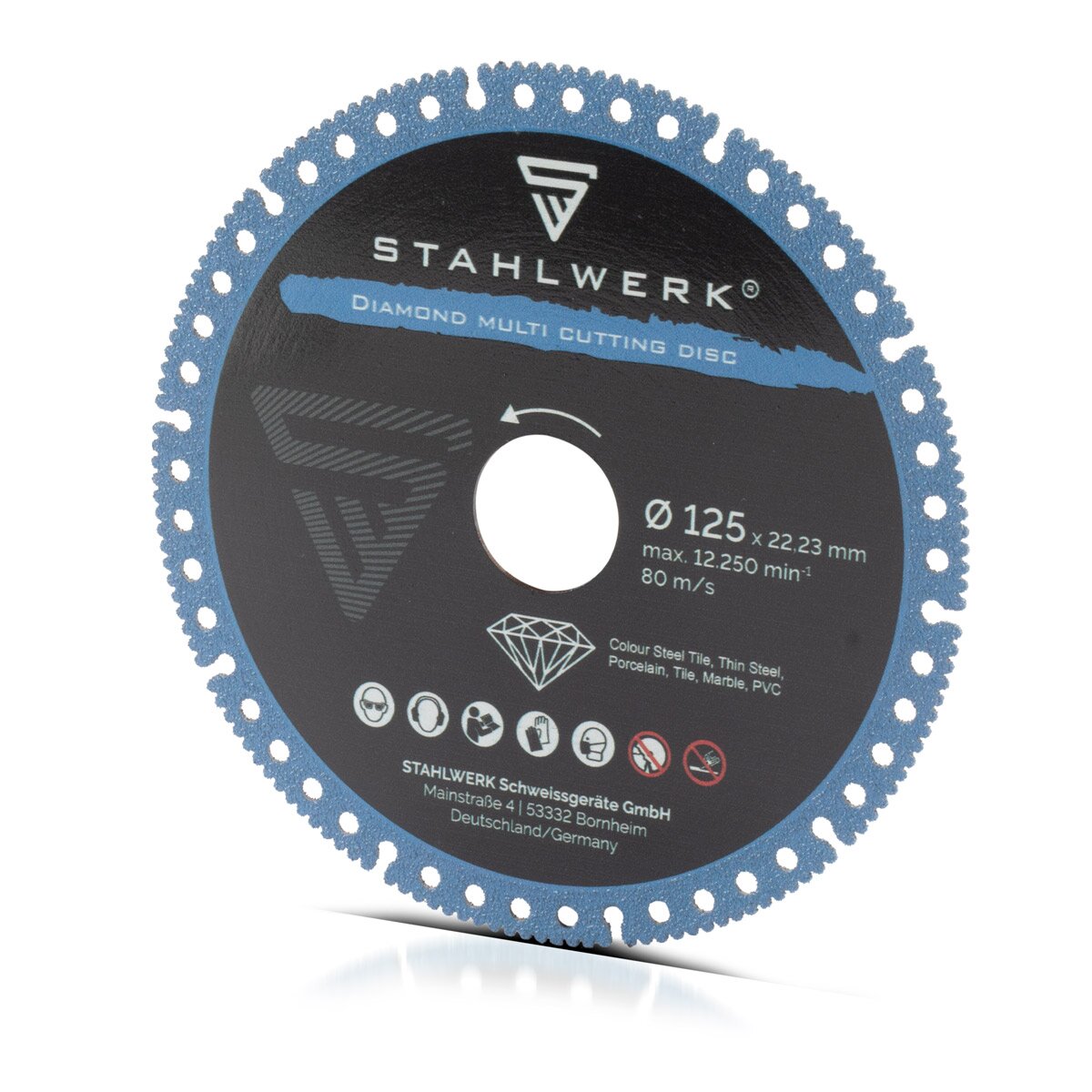 Disques de coupe en diamant en acier 3s à la lame de scie à la fois pour différents matériaux | 125 x 22,23 mm