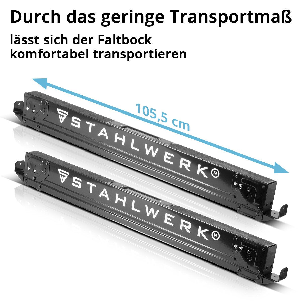 Stahlwerk Sawbock SB-757 ST dans la boîte de travail en métal revêtue de poudre à 2 sets | Universal Klappbock | Échafaudage Bock avec une capacité de charge maximale de 500 kg et support latéral