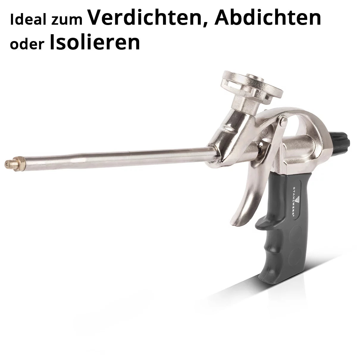 Stahlwerk foam gun for PU foam | Aluminum pistol pistol | Foam spray gun suitable for all common foam cartridges | Dosier gun for sealing and isolating