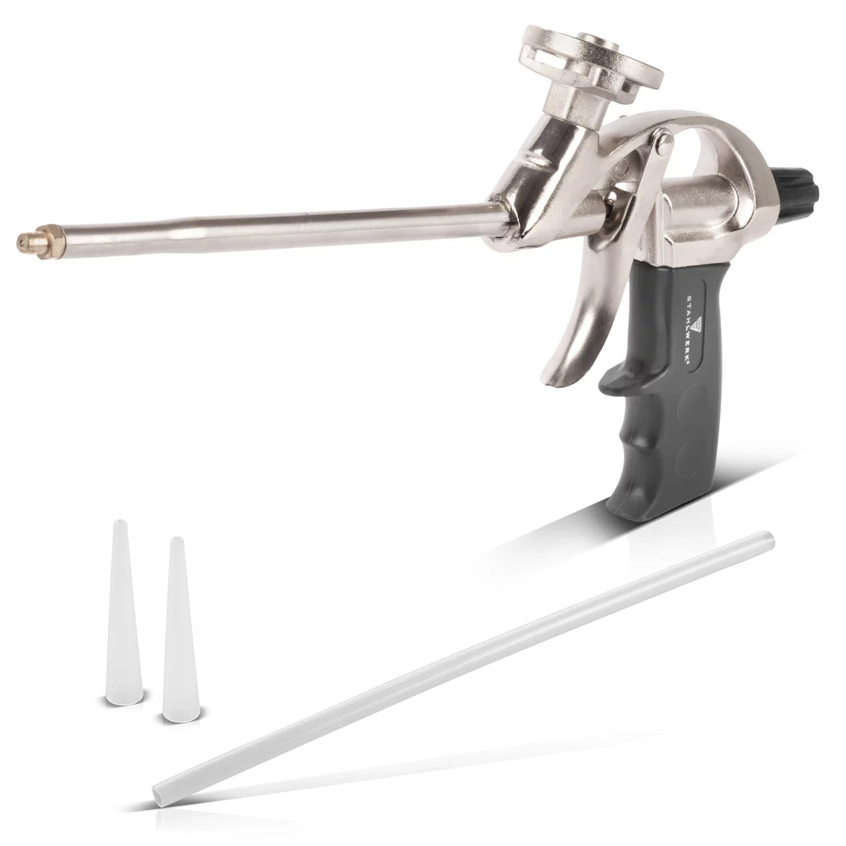 Stahlwerk foam gun for PU foam | Aluminum pistol pistol | Foam spray gun suitable for all common foam cartridges | Dosier gun for sealing and isolating