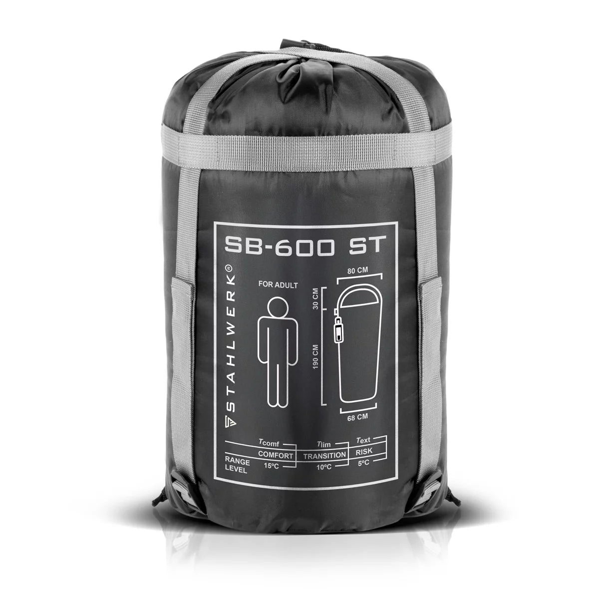Bache de dormir Steelworks SB-600 ST Light Outdoor Sleeping Strip de hasta 5 ° C | Llenado 330g/m2 | Saco de dormir para acampar | Mummy Sleeping Back | Saco de dormir de viaje | Sacio de dormir de trekking y senderismo