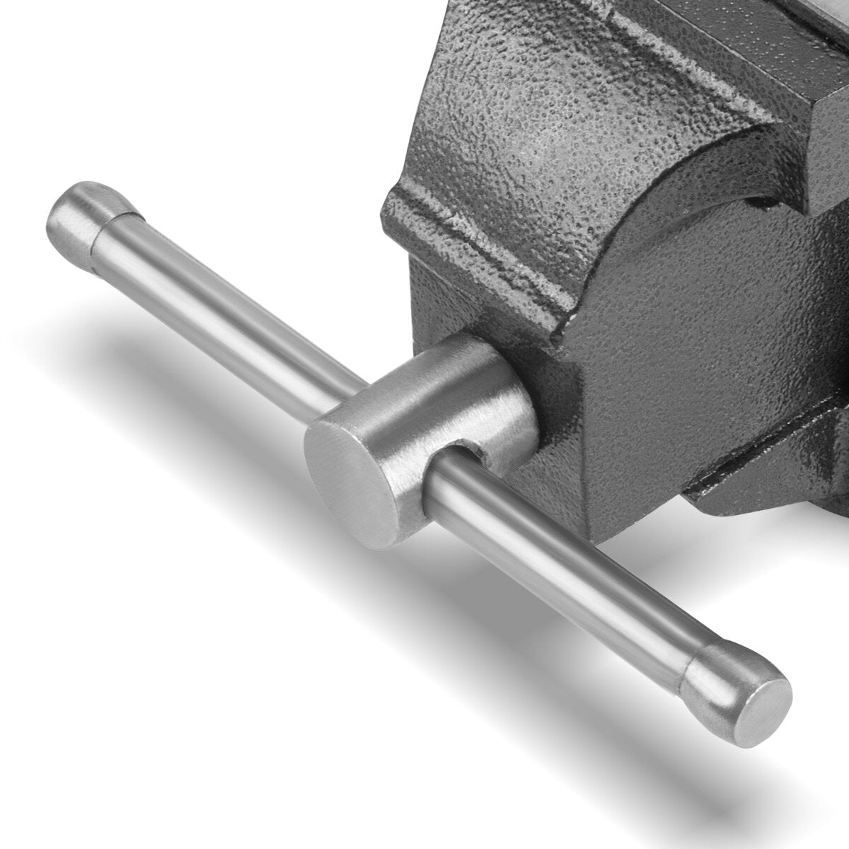 STAHLWERK Schraubstock BV-150 ST aus Gusseisen mit 150 mm Spannweite, Maschinenschraubstock | Werkbankschraubstock | Spannvorrichtung | Parallelschraubstock | Tischschraubstock mit Amboss